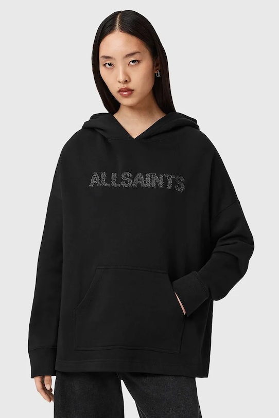 Хлопковая толстовка Allsaints, черный
Хлопковая толстовка Allsaints, черный