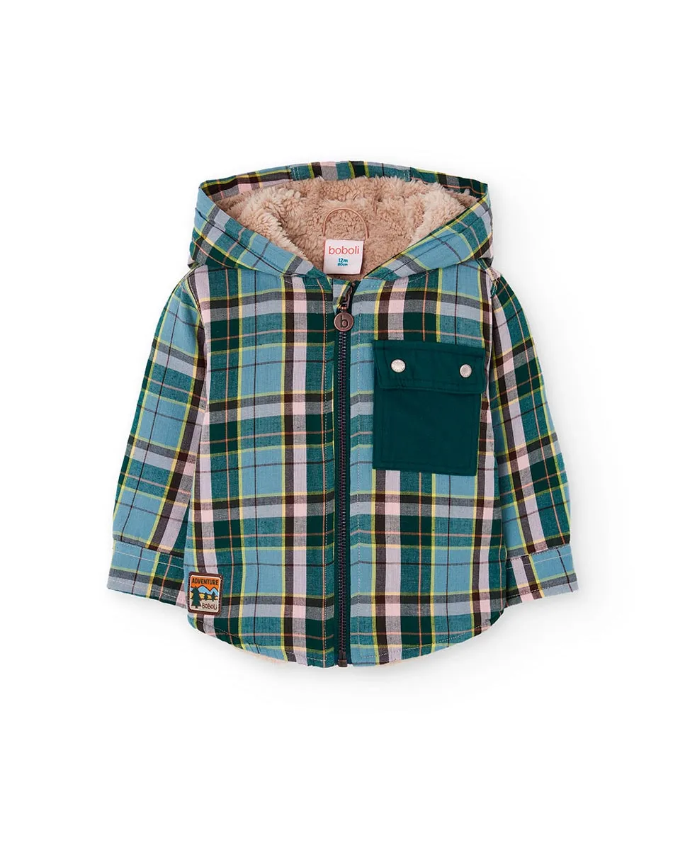 Детская рубашка с капюшоном и меховой подкладкой Boboli, зеленый
Детская рубашка с капюшоном и меховой подкладкой Boboli, зеленый