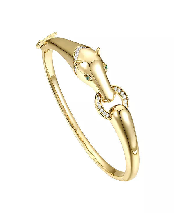 Браслет-Молоток в виде дикой кошки, покрытый золотом 14 карат, с зелеными и кубическими цирконами Rachel Glauber, gold
Браслет-Молоток в виде дикой кошки, покрытый золотом 14 карат, с зелеными и кубическими цирконами Rachel Glauber, gold