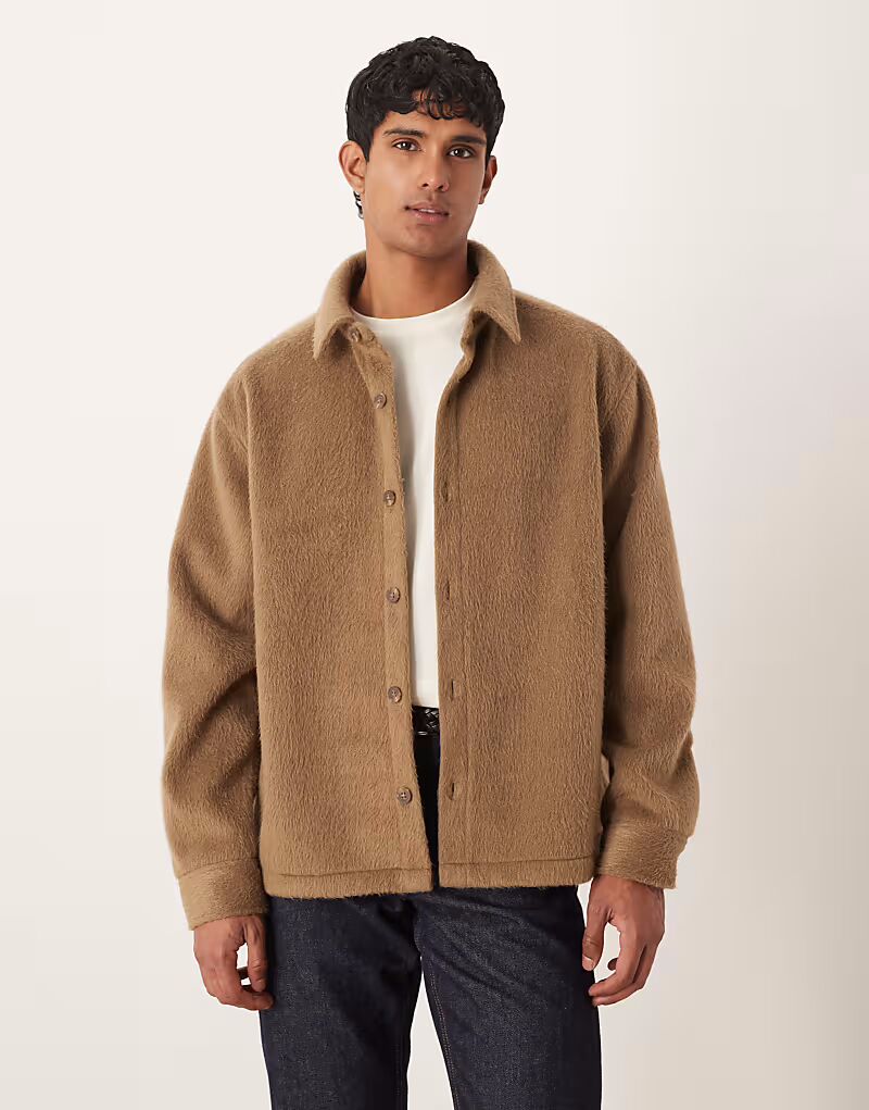 Рубашка свободного кроя коричневого цвета с начесом Asos Design
Рубашка свободного кроя коричневого цвета с начесом Asos Design