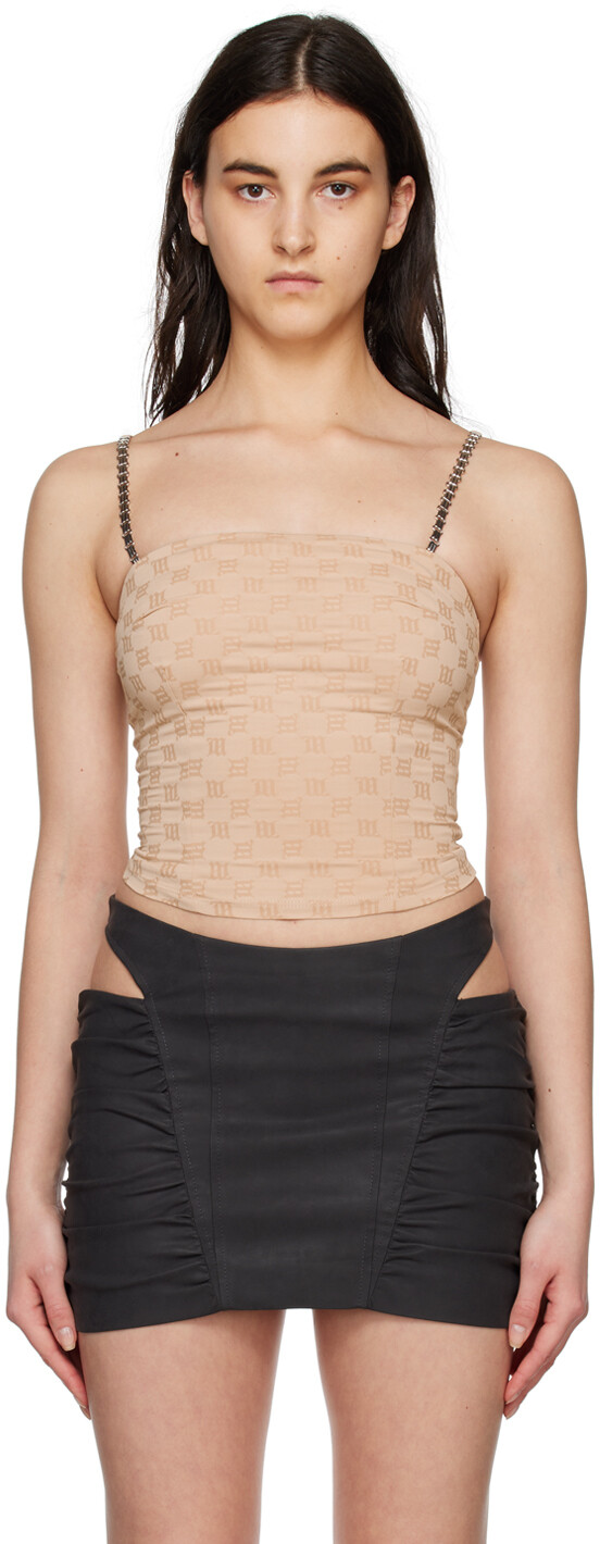 Бежевая майка с монограммой MISBHV
Бежевая майка с монограммой MISBHV