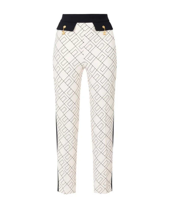 Зауженные брюки из двухслойной креповой ткани. Elisabetta Franchi, белый
Зауженные брюки из двухслойной креповой ткани. Elisabetta Franchi, белый