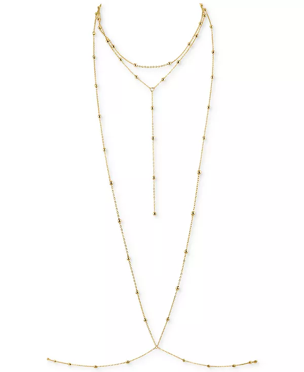 Изящная многослойная цепочка для тела с 18-каратным золотым покрытием и бусинами Oma The Label, gold
Изящная многослойная цепочка для тела с 18-каратным золотым покрытием и бусинами Oma The Label, gold