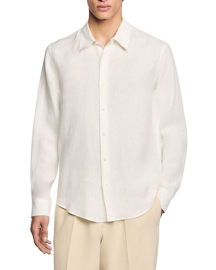 Льняная рубашка с длинным рукавом Sandro, слоновая кость/кремовый
Льняная рубашка с длинным рукавом Sandro, слоновая кость/кремовый