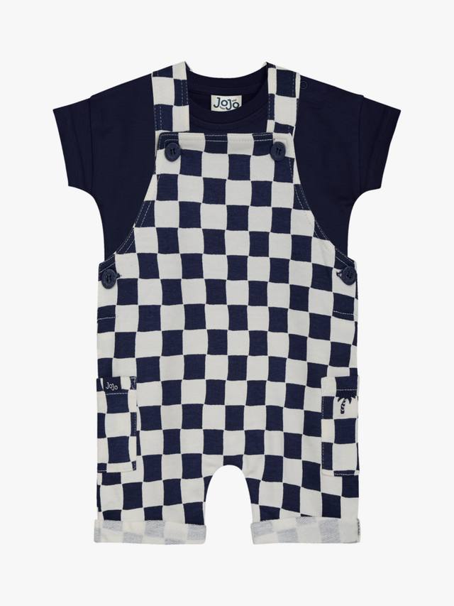 Комплект детских комбинезонов в шахматную клетку и футболки JoJo Maman Bébé, темно-синий
Комплект детских комбинезонов в шахматную клетку и футболки JoJo Maman Bébé, темно-синий
