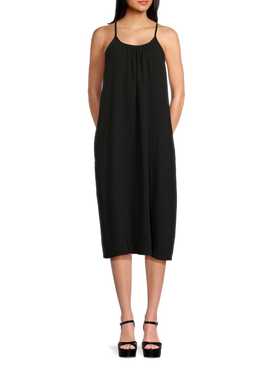 Платье-миди из газовой ткани Saks Fifth Avenue, черный
Платье-миди из газовой ткани Saks Fifth Avenue, черный