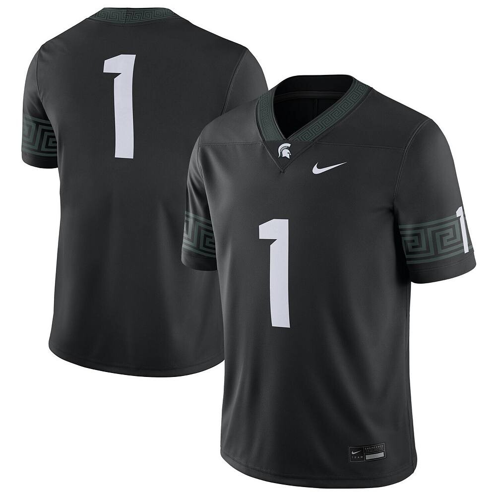 Мужское джерси Nike #1 черного цвета Michigan State Spartans Alternate Football Game, цвет Msu Black
Мужское джерси Nike #1 черного цвета Michigan State Spartans Alternate Football Game, цвет Msu Black