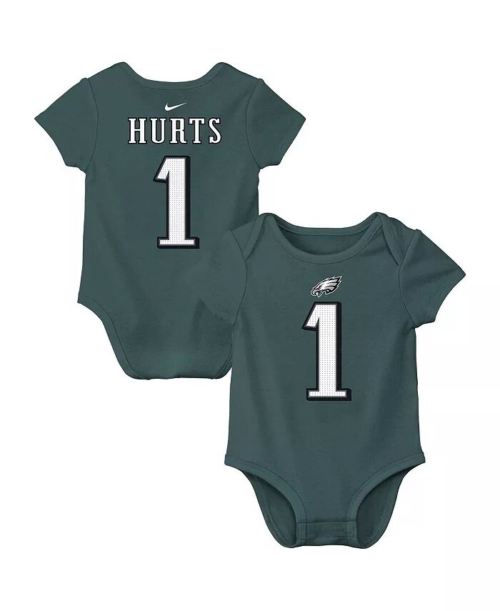 Мальчики и девочки Jalen Hurts Midnight Green Philadelphia Eagles Имя игрока Номер Боди Nike
Мальчики и девочки Jalen Hurts Midnight Green Philadelphia Eagles Имя игрока Номер Боди Nike