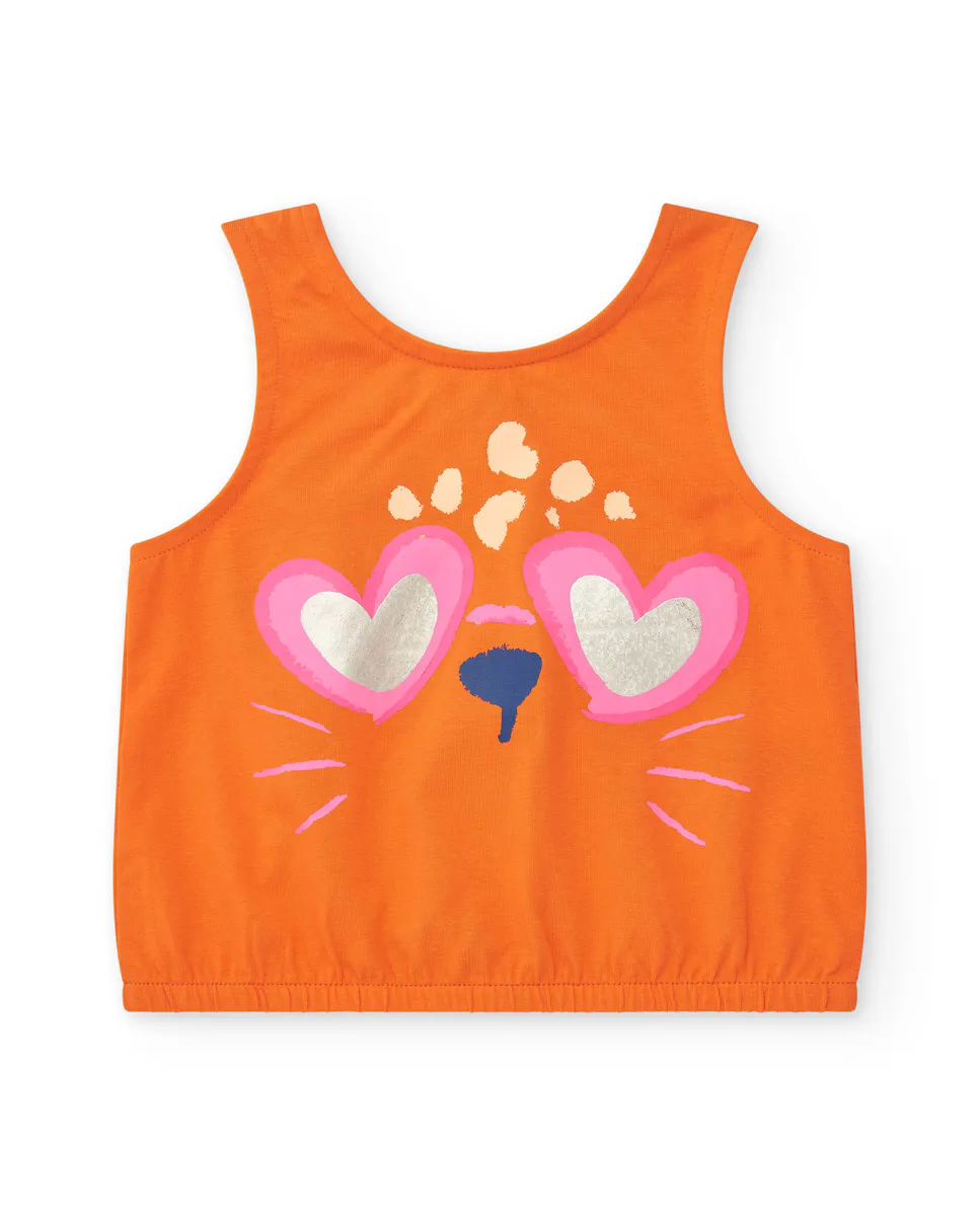 Футболка без рукавов для девочки с мордочкой кошки Tuc tuc, оранжевый
Футболка без рукавов для девочки с мордочкой кошки Tuc tuc, оранжевый