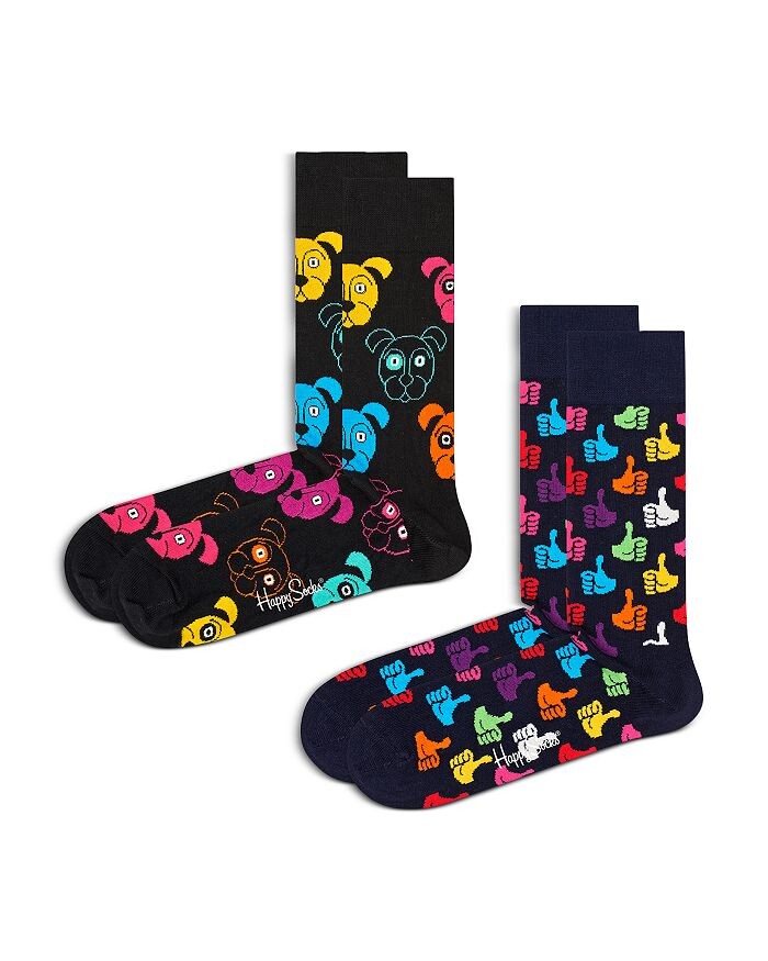 Классические носки для собак Happy Socks, упаковка из 2 шт, мультиколор 
Классические носки для собак Happy Socks, упаковка из 2 шт, мультиколор