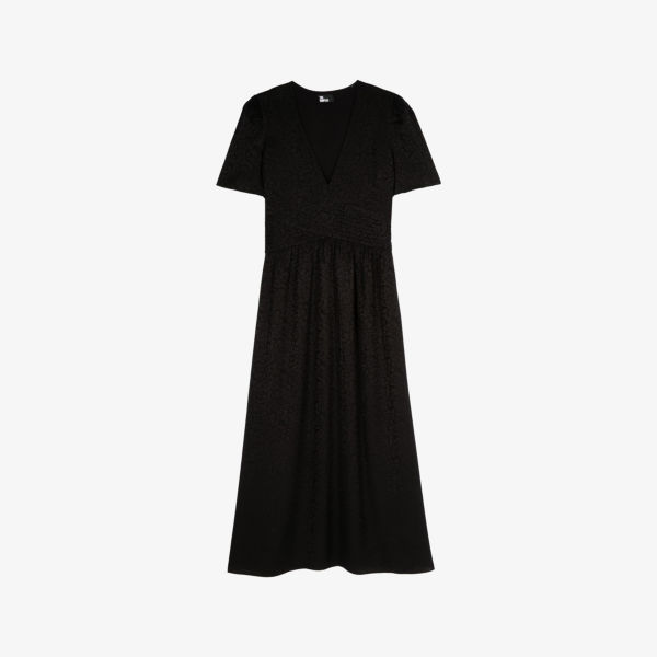 Платье The Kooples с v-образным вырезом, черный
Платье The Kooples с v-образным вырезом, черный