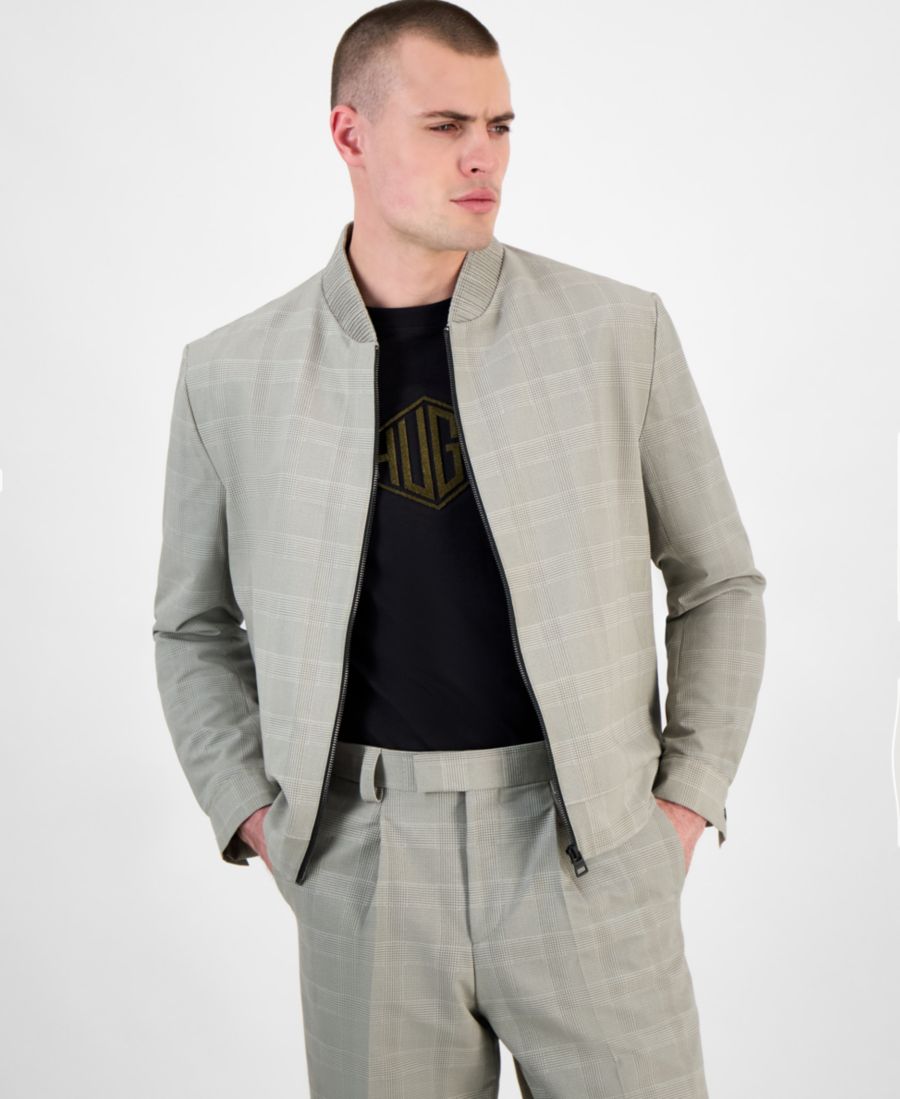 Мужская куртка-бомбер Ukashi252f1x Modern-Fit Glen Check на молнии Hugo Boss, Green
Мужская куртка-бомбер Ukashi252f1x Modern-Fit Glen Check на молнии Hugo Boss, Green