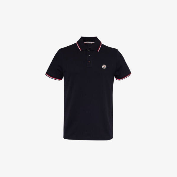 Рубашка-поло из хлопкового пике с фирменной нашивкой и раздельным краем Moncler, синий
Рубашка-поло из хлопкового пике с фирменной нашивкой и раздельным краем Moncler, синий