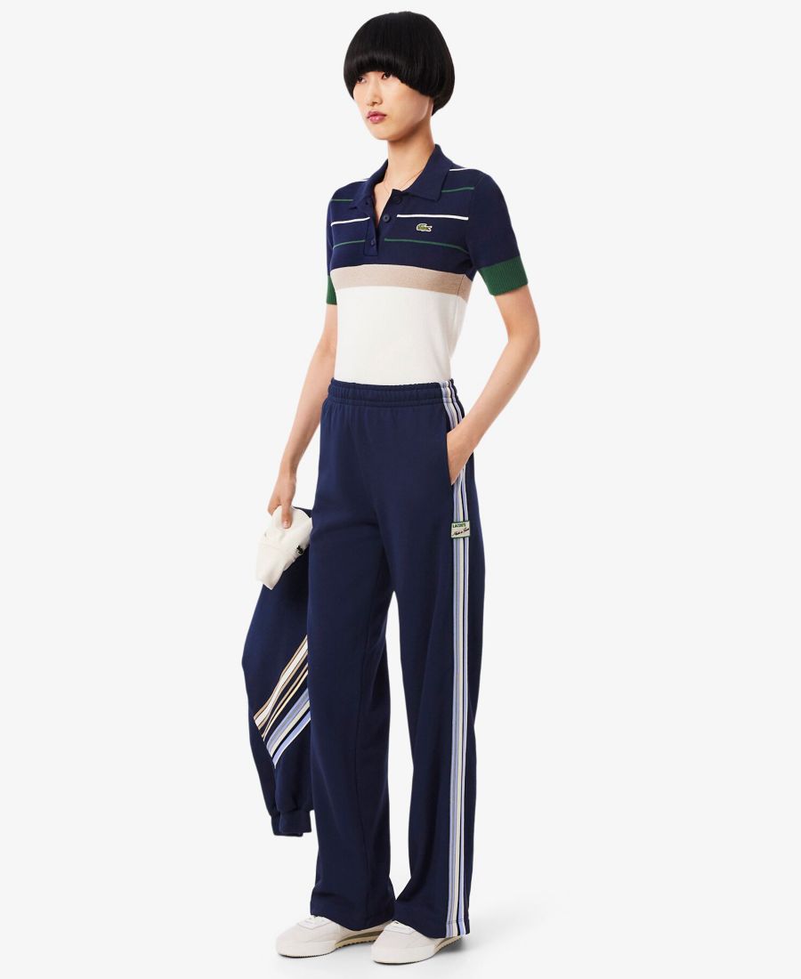 Женские полосатые спортивные штаны широкого кроя LACOSTE USA, Navy
Женские полосатые спортивные штаны широкого кроя LACOSTE USA, Navy