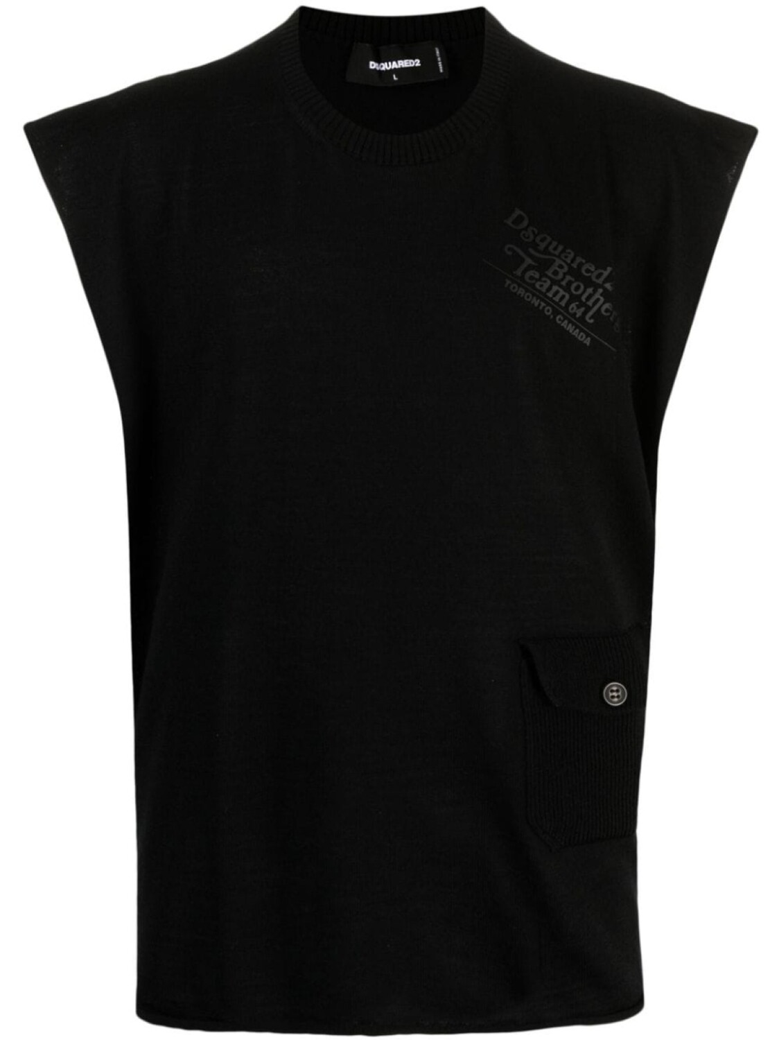 DSQUARED2 топ тонкой вязки с логотипом, черный
DSQUARED2 топ тонкой вязки с логотипом, черный