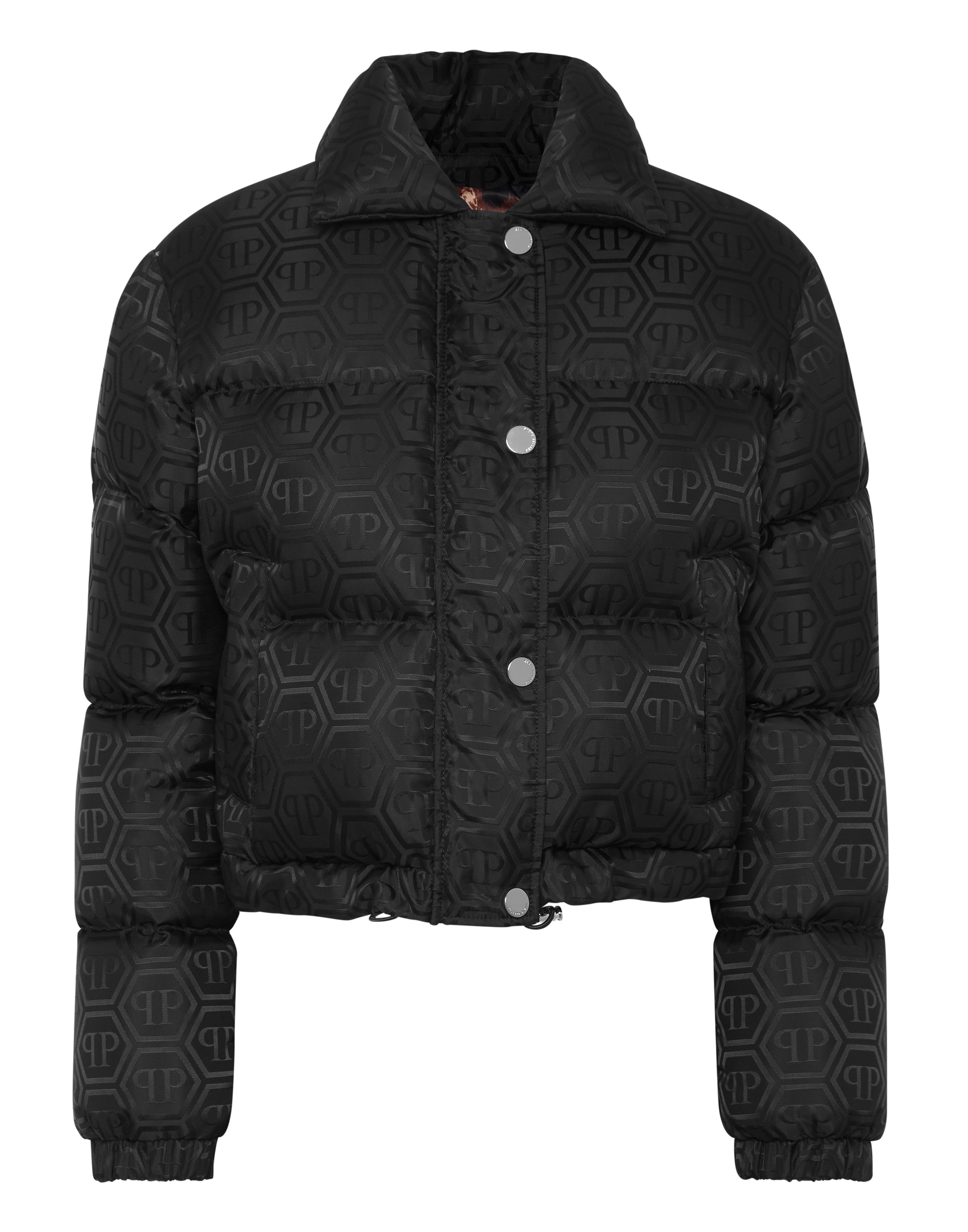 Укороченная куртка-пуховик из нейлонового жаккарда с монограммой Philipp Plein, черный
Укороченная куртка-пуховик из нейлонового жаккарда с монограммой Philipp Plein, черный