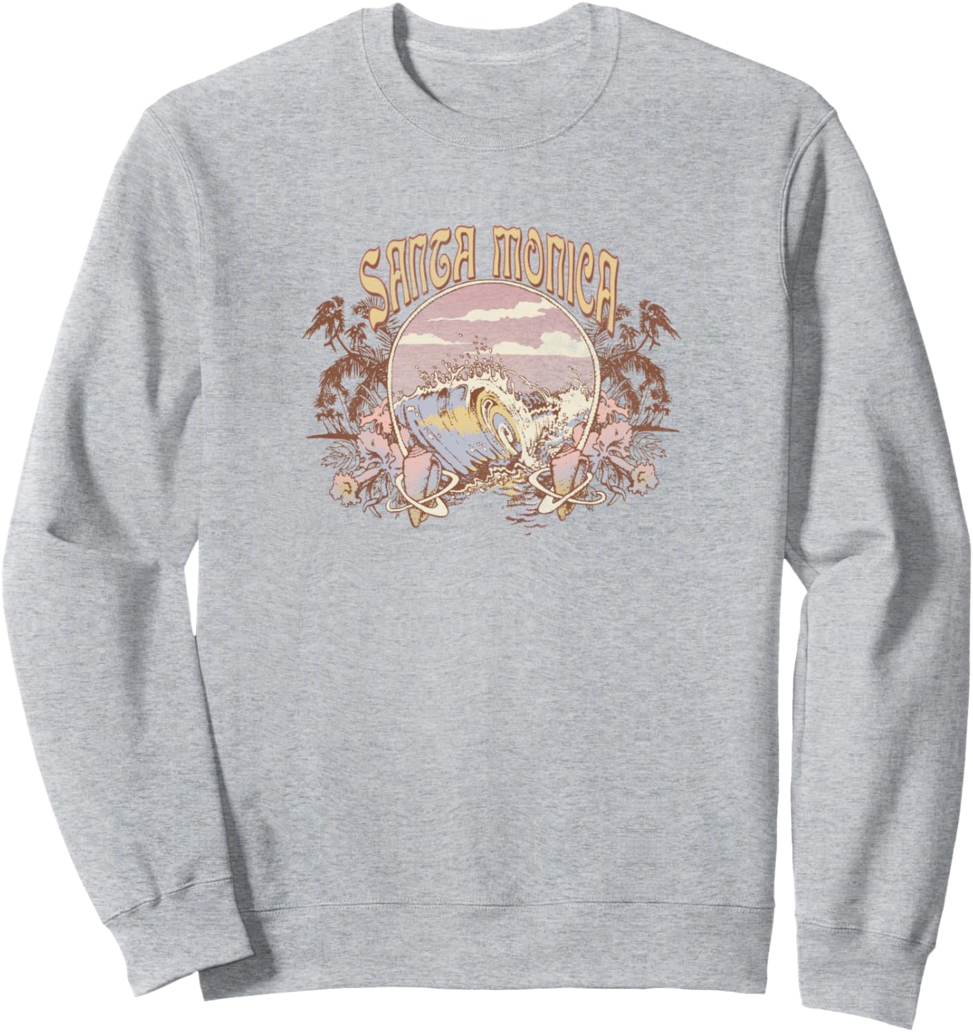 Толстовка с изображением тропического пейзажа и волн пляжа Санта-Моника Trendy Apparel, серый
Толстовка с изображением тропического пейзажа и волн пляжа Санта-Моника Trendy Apparel, серый