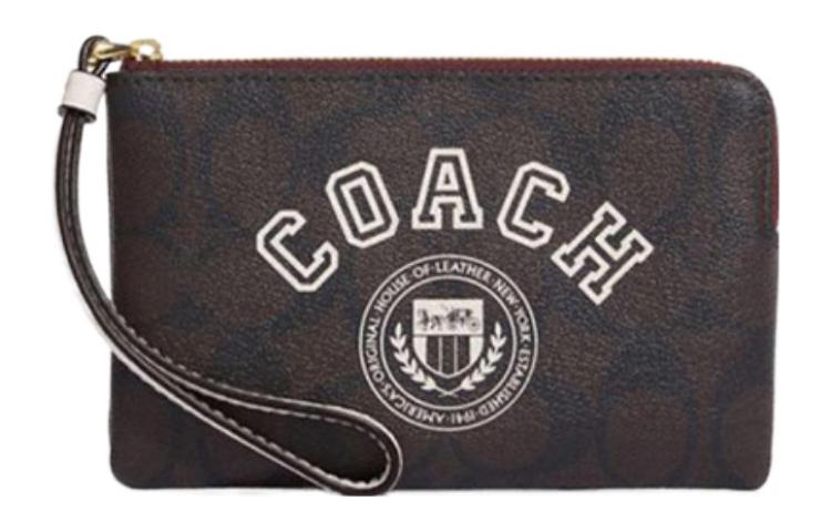 COACH Кожаный клатч с угловой молнией для женщин
COACH Кожаный клатч с угловой молнией для женщин