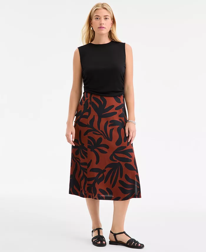 Женская юбка-полусолнце с разрезом On 34th, коричневый
Женская юбка-полусолнце с разрезом On 34th, коричневый