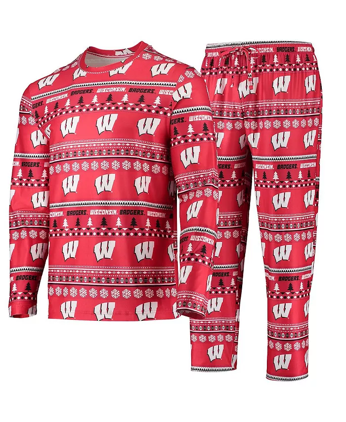 Мужской комплект для сна с длинным рукавом и брюками Red Wisconsin Badgers Ugly Sweater Concepts Sport
Мужской комплект для сна с длинным рукавом и брюками Red Wisconsin Badgers Ugly Sweater Concepts Sport