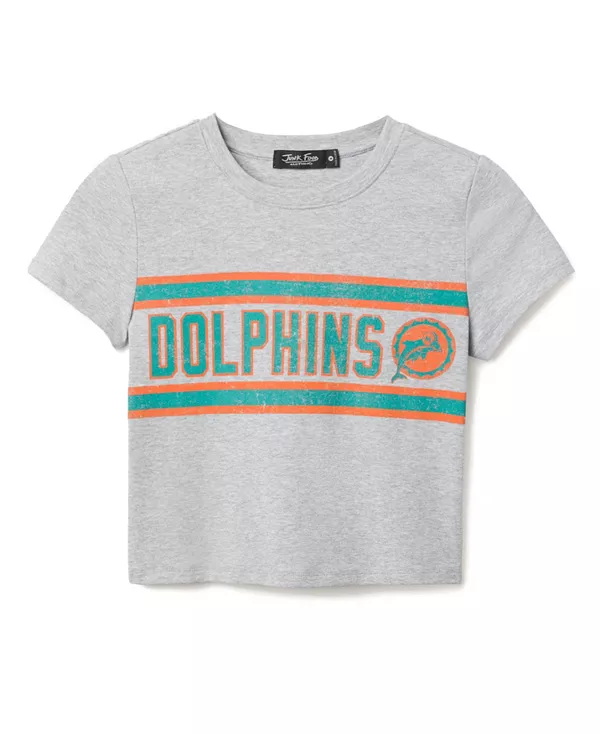 Женская детская футболка с изображением боковой линии поля команды Miami Dolphins (НФЛ). Junk Food Clothing, серый
Женская детская футболка с изображением боковой линии поля команды Miami Dolphins (НФЛ). Junk Food Clothing, серый