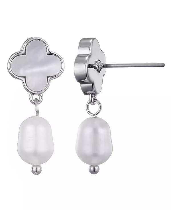 Серьги-Подвески с клевером из посеребренного пресноводного жемчуга Adornia, white
Серьги-Подвески с клевером из посеребренного пресноводного жемчуга Adornia, white