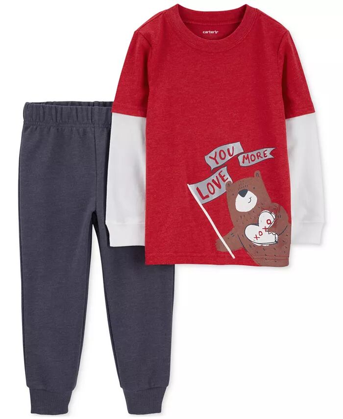 Футболка и штаны с рисунком Baby Boys Love You More, комплект из 2 предметов Carter's, красный
Футболка и штаны с рисунком Baby Boys Love You More, комплект из 2 предметов Carter's, красный