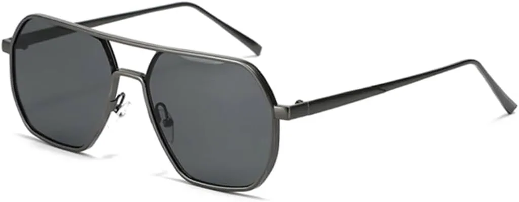 Ретро металлические многоугольные солнцезащитные очки с двойной перемычкой для женщин и мужчин с защитой от УФ-излучения UV400. Модный тренд UATXTAU, Gun Grey
Ретро металлические многоугольные солнцезащитные очки с двойной перемычкой для женщин и мужчин с защитой от УФ-излучения UV400. Модный тренд UATXTAU, Gun Grey