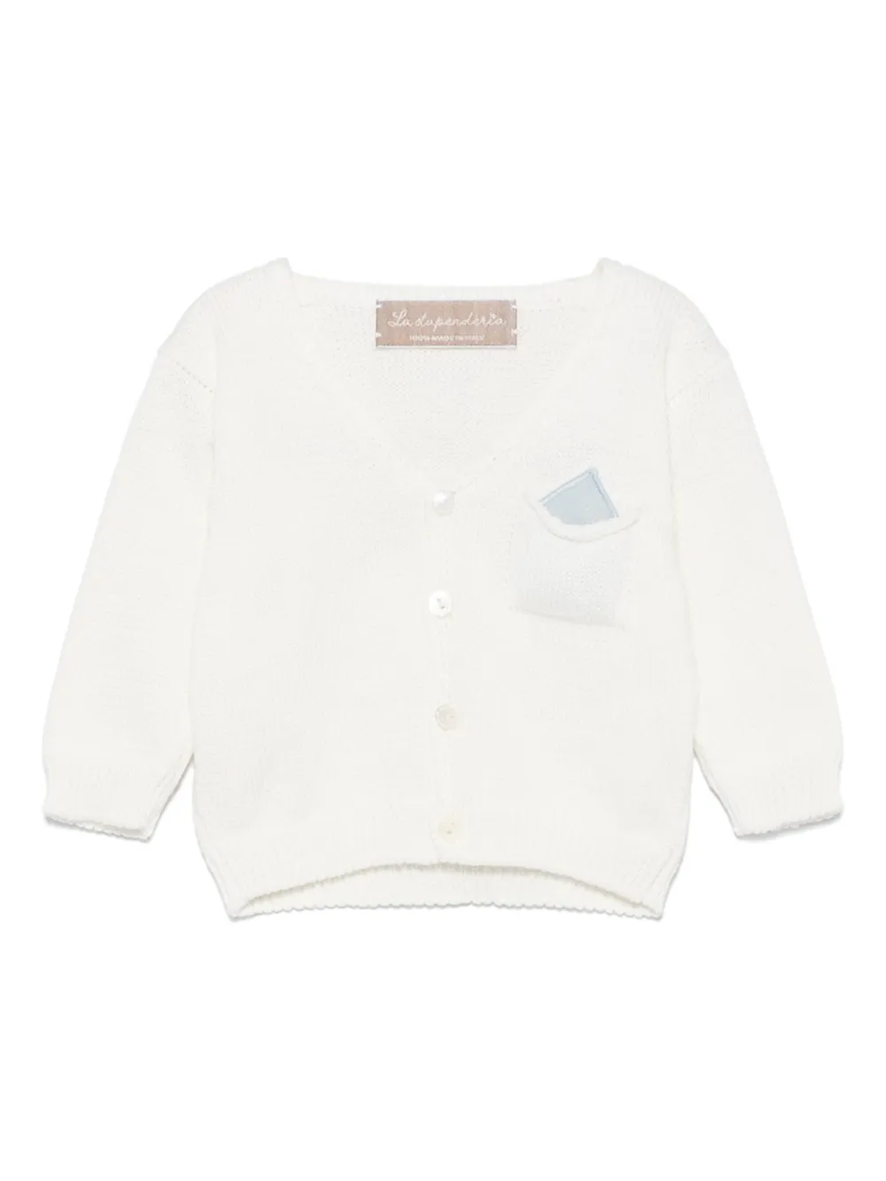 Кардиган на пуговицах La Stupenderia, белый 
Кардиган на пуговицах La Stupenderia, белый