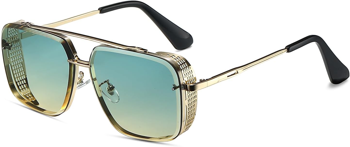 Винтажные ретро-солнцезащитные очки Hanj 70-х годов для мужчин и женщин, модные солнцезащитные очки в стиле стимпанк, золотистая квадратная оправа «авиатор», Gold Frame / Green Lens
Винтажные ретро-солнцезащитные очки Hanj 70-х годов для мужчин и женщин, модные солнцезащитные очки в стиле стимпанк, золотистая квадратная оправа «авиатор», Gold Frame / Green Lens