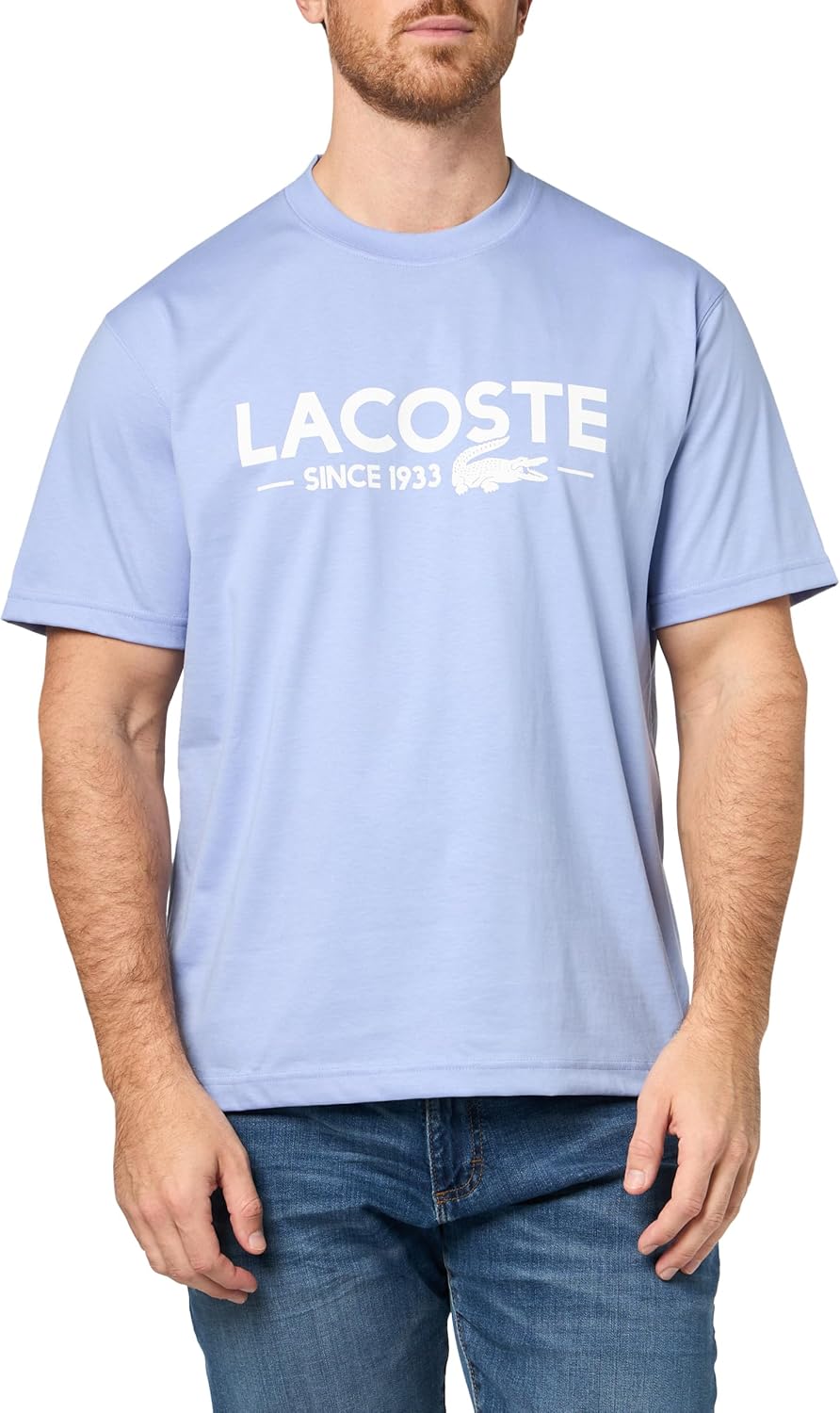 Мужская футболка Lacoste Classic Fit с круглым вырезом и коротким рукавом, фирменная, Delphinium
Мужская футболка Lacoste Classic Fit с круглым вырезом и коротким рукавом, фирменная, Delphinium