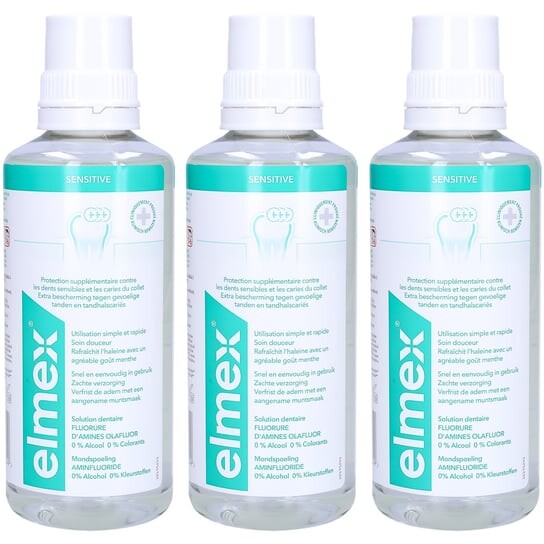 Жидкость для чувствительных зубов, 3х400 мл Elmex Sensitive
Жидкость для чувствительных зубов, 3х400 мл Elmex Sensitive