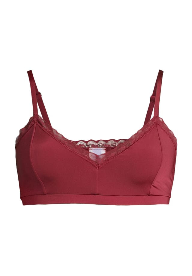 Бюстгальтер-Бралетт из микросатина с кружевной отделкой Manguun, красный
Бюстгальтер-Бралетт из микросатина с кружевной отделкой Manguun, красный