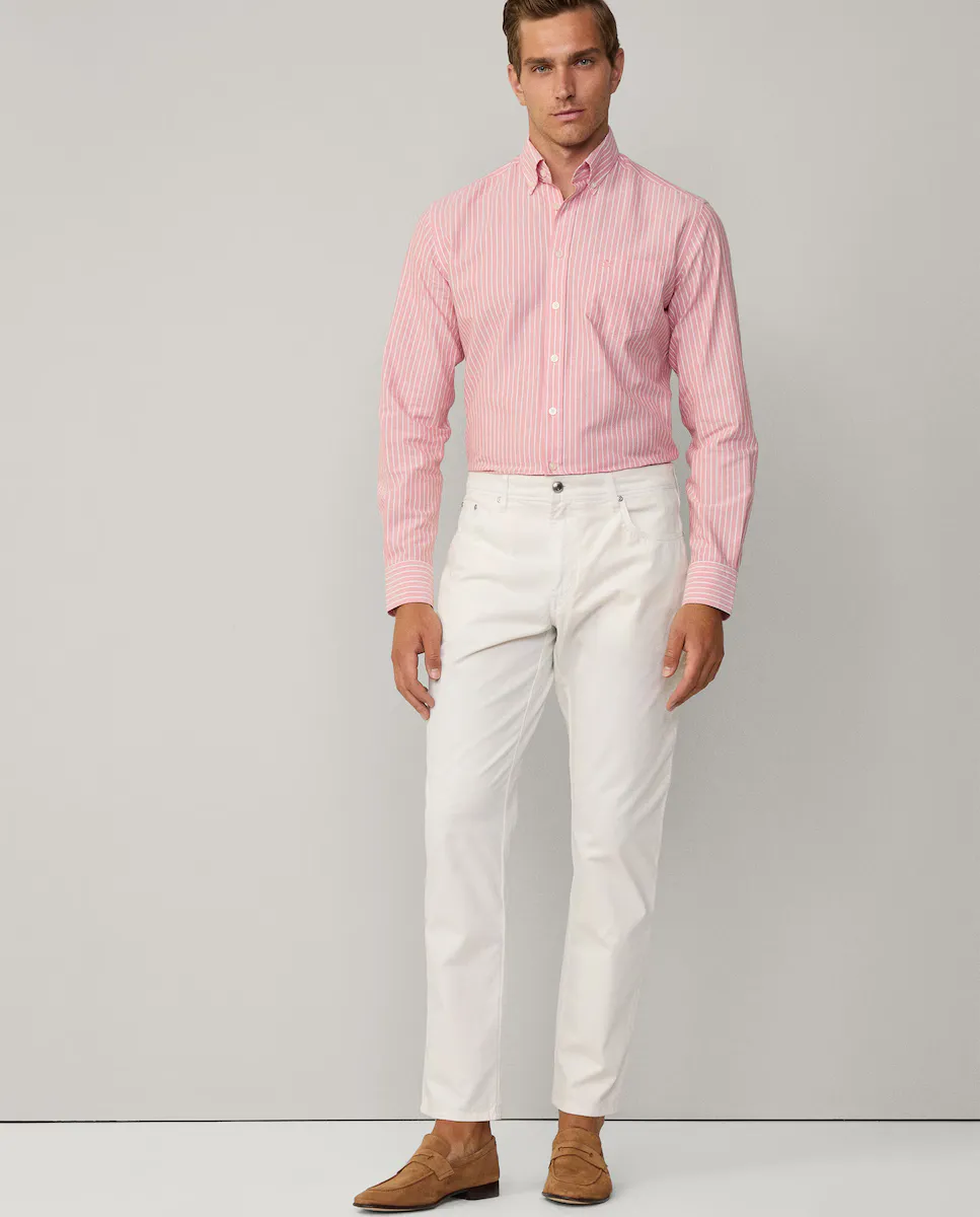 Мужские брюки прямого кроя с пятью карманами из саржевого полотна Hackett, белый
Мужские брюки прямого кроя с пятью карманами из саржевого полотна Hackett, белый