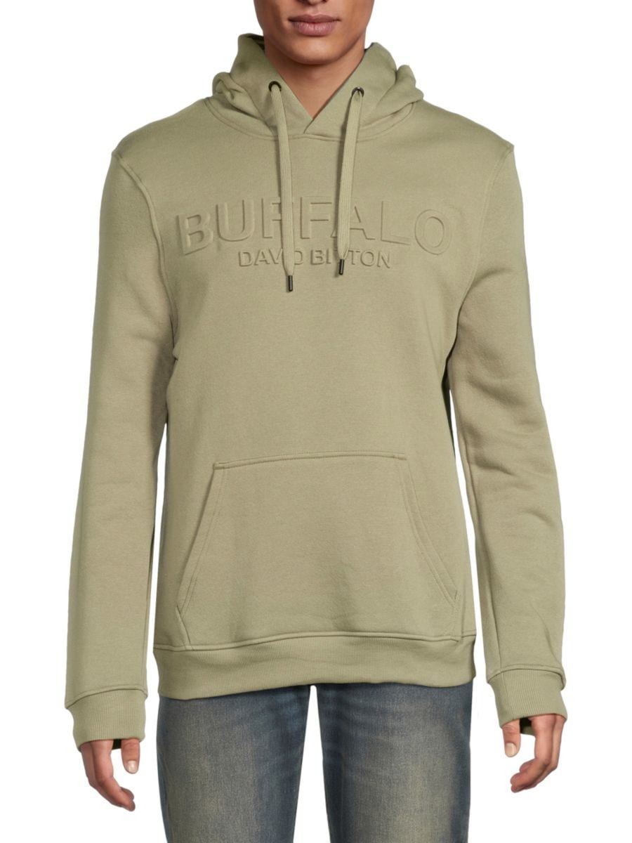 Толстовка с логотипом Fadol BUFFALO David Bitton, цвет Sage Grey 
Толстовка с логотипом Fadol BUFFALO David Bitton, цвет Sage Grey