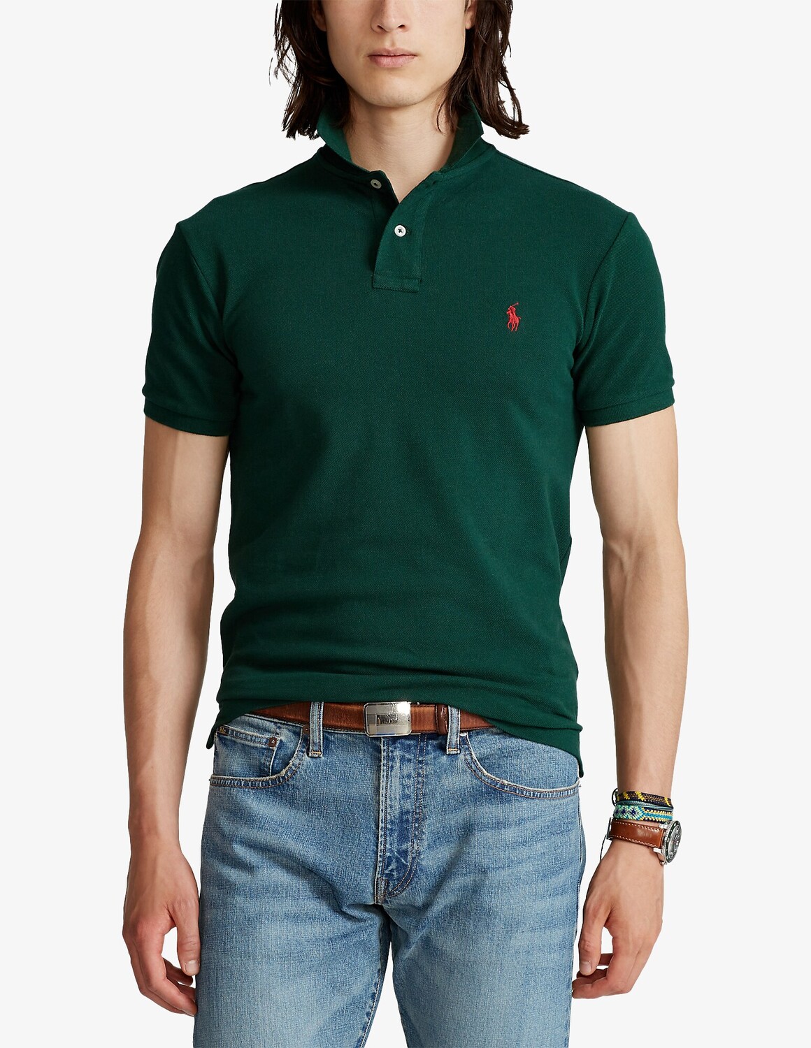 Рубашка-поло узкого кроя с короткими рукавами Ralph Lauren, зеленый
Рубашка-поло узкого кроя с короткими рукавами Ralph Lauren, зеленый