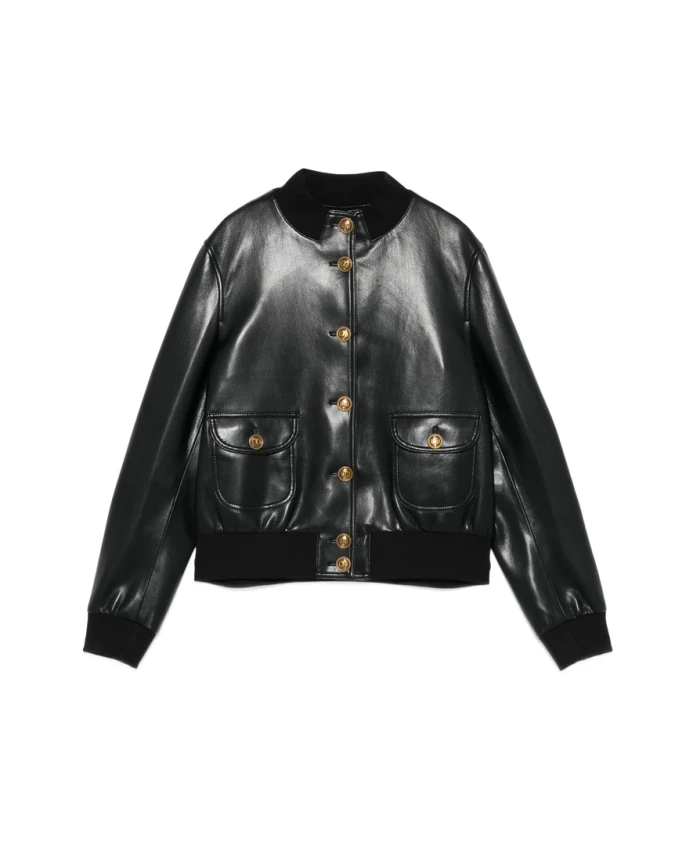 Черная куртка из искусственной кожи с золотистыми пуговицами. Twinset, черный
Черная куртка из искусственной кожи с золотистыми пуговицами. Twinset, черный