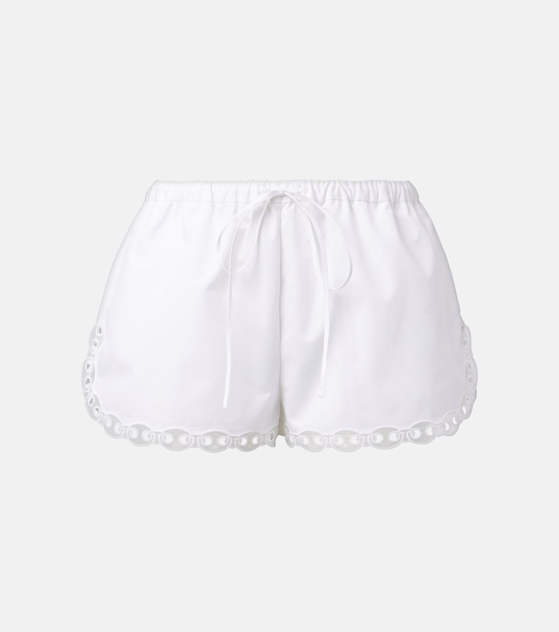 Шорты из хлопкового поплина Marina Chain Gucci, белый 
Шорты из хлопкового поплина Marina Chain Gucci, белый