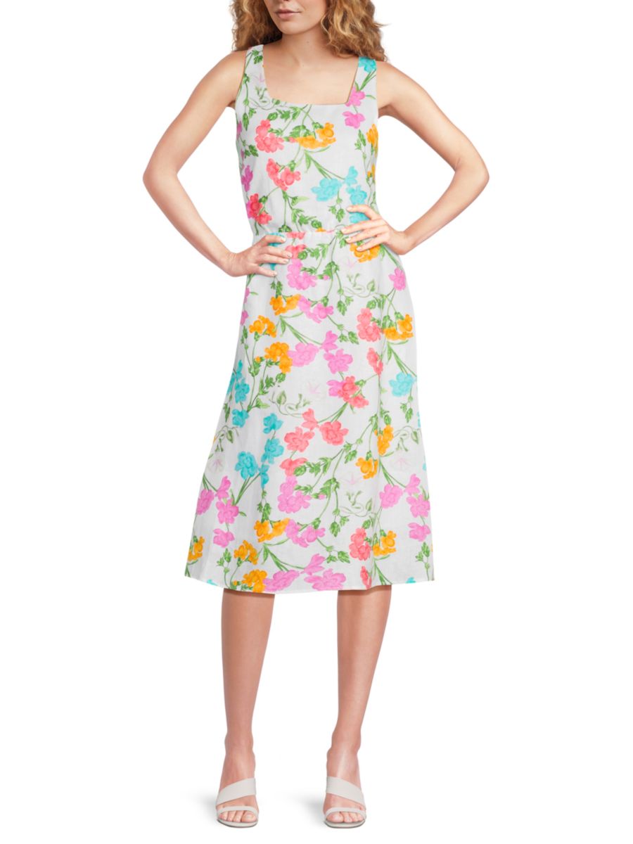 Платье миди без рукавов из 100% льна с цветочным принтом Saks Fifth Avenue, цвет Flower Garden
Платье миди без рукавов из 100% льна с цветочным принтом Saks Fifth Avenue, цвет Flower Garden