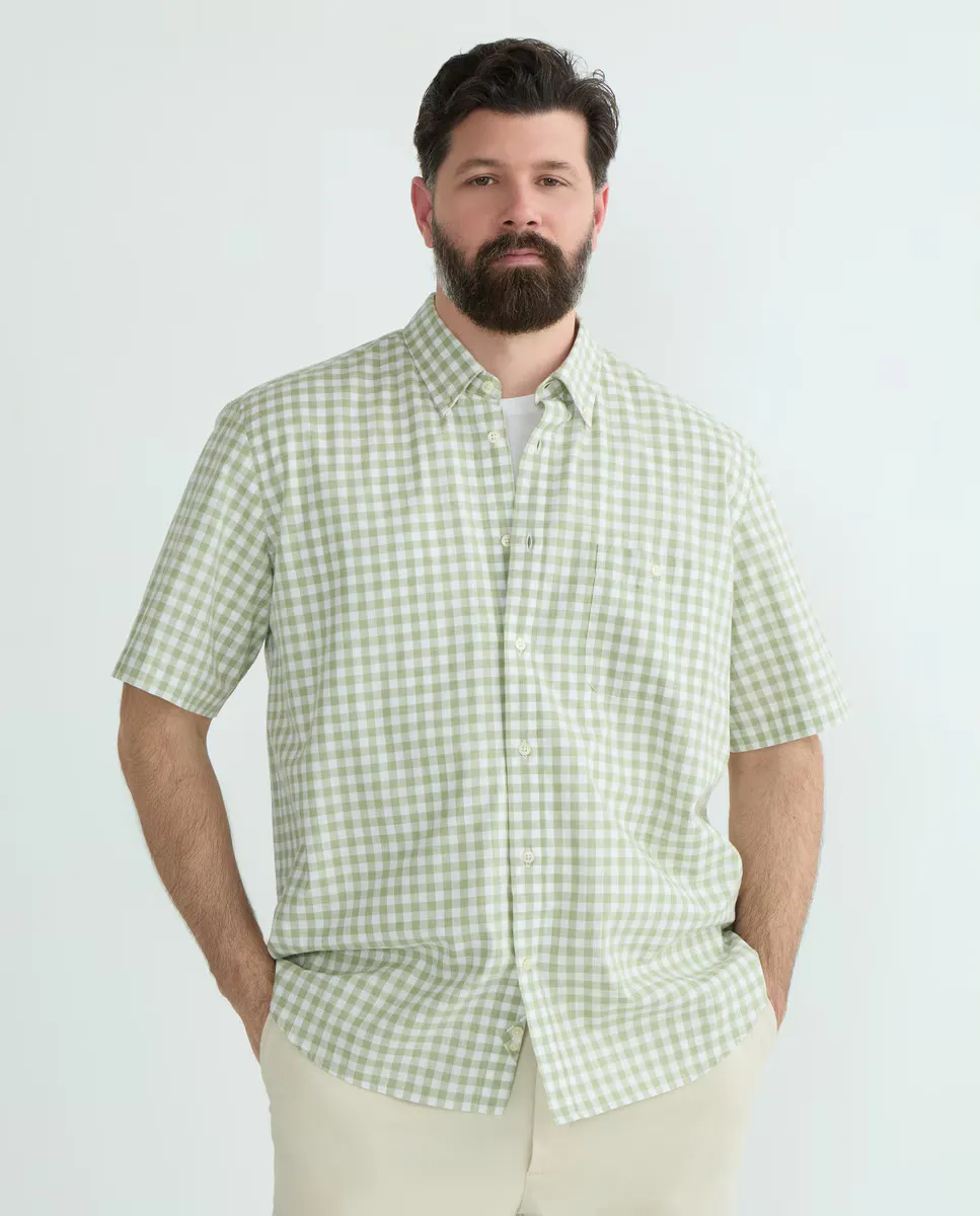 Рубашка для мужчин больших размеров, клетка виши фил-а-фил Dustin, зеленый
Рубашка для мужчин больших размеров, клетка виши фил-а-фил Dustin, зеленый