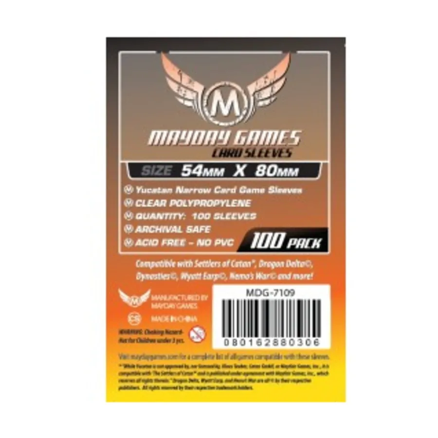 Узкие рукава для карточной игры «Юкатан» (100), YuCatan Adventure Board Game & Accessories (Mayday Games)
Узкие рукава для карточной игры «Юкатан» (100), YuCatan Adventure Board Game & Accessories (Mayday Games)