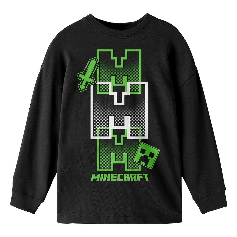 Футболка Minecraft Icon с повторяющимися длинными рукавами для мальчиков 8–20 лет Licensed Character, черный
Футболка Minecraft Icon с повторяющимися длинными рукавами для мальчиков 8–20 лет Licensed Character, черный