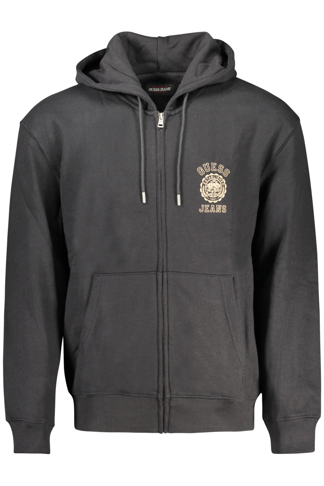 Толстовка мужская Guess Jeans на молнии, черный 
Толстовка мужская Guess Jeans на молнии, черный