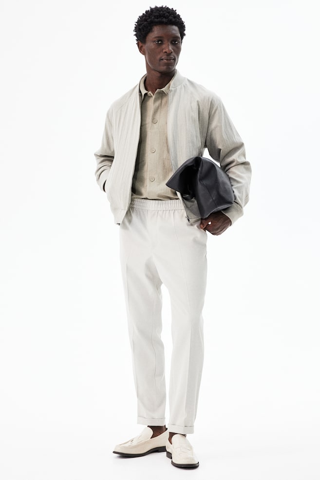 Узкие брюки из твила H&M, бежевый
Узкие брюки из твила H&M, бежевый