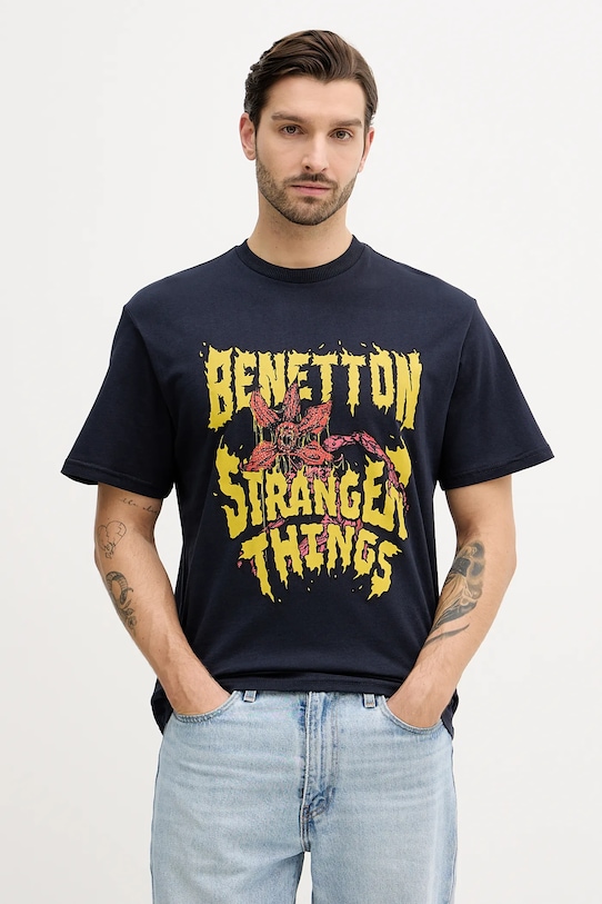Хлопковая футболка Stranger Things United Colors Of Benetton, темно-синий
Хлопковая футболка Stranger Things United Colors Of Benetton, темно-синий