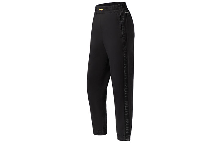 Коллекция Running Вязаные Спортивные Штаны Женские Черные LINING