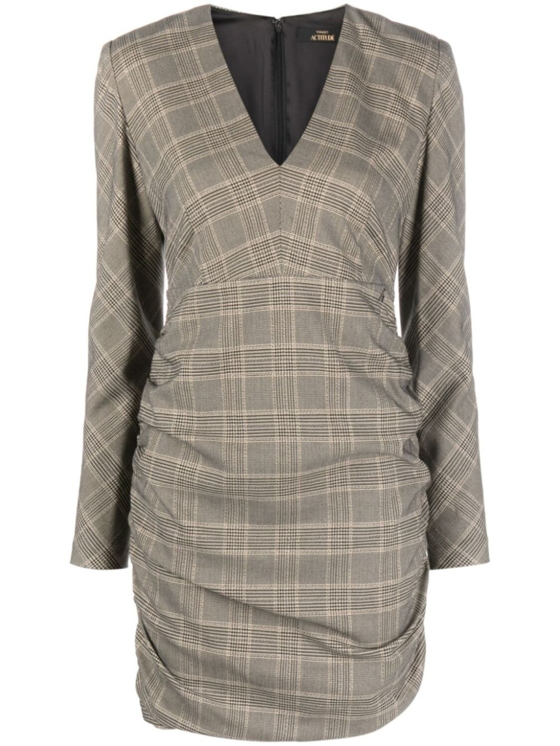 TWINSET клетчатое платье мини со сборками, черный
TWINSET клетчатое платье мини со сборками, черный