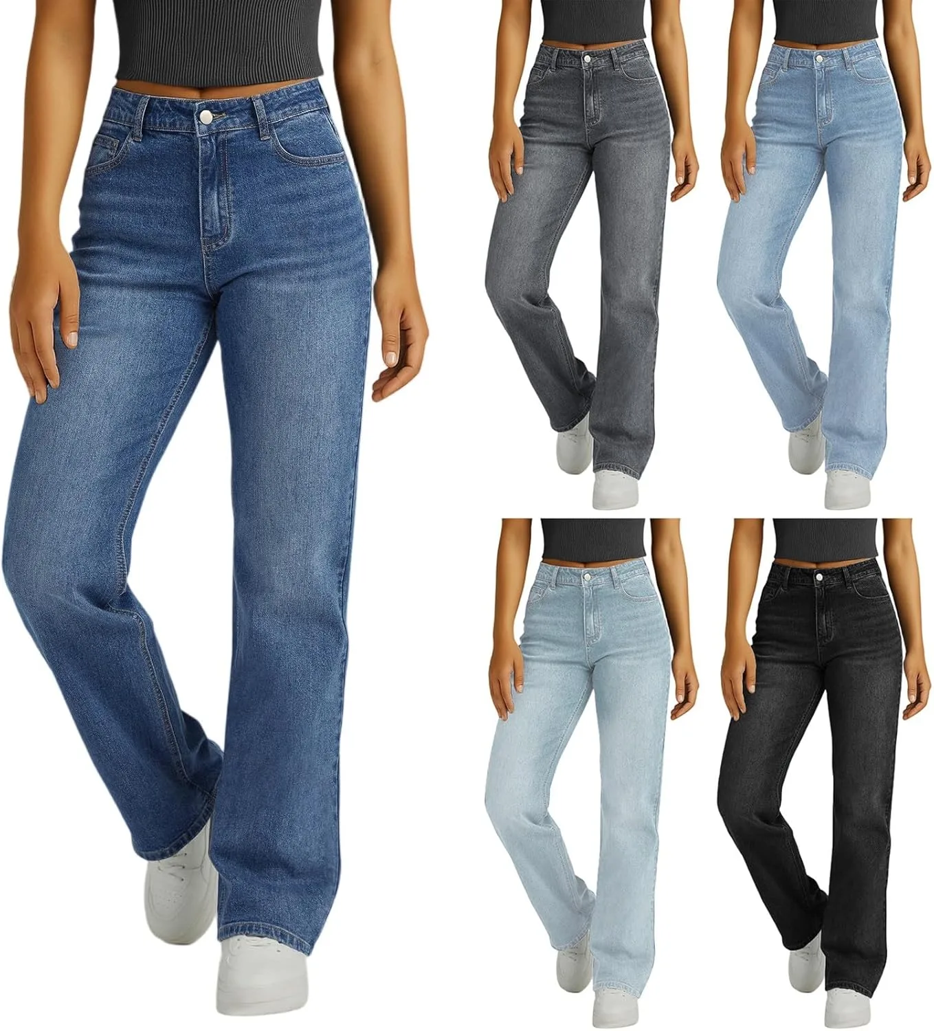 Женские джинсы Wide Leg с высокой посадкой и эластичным поясом
Женские джинсы Wide Leg с высокой посадкой и эластичным поясом