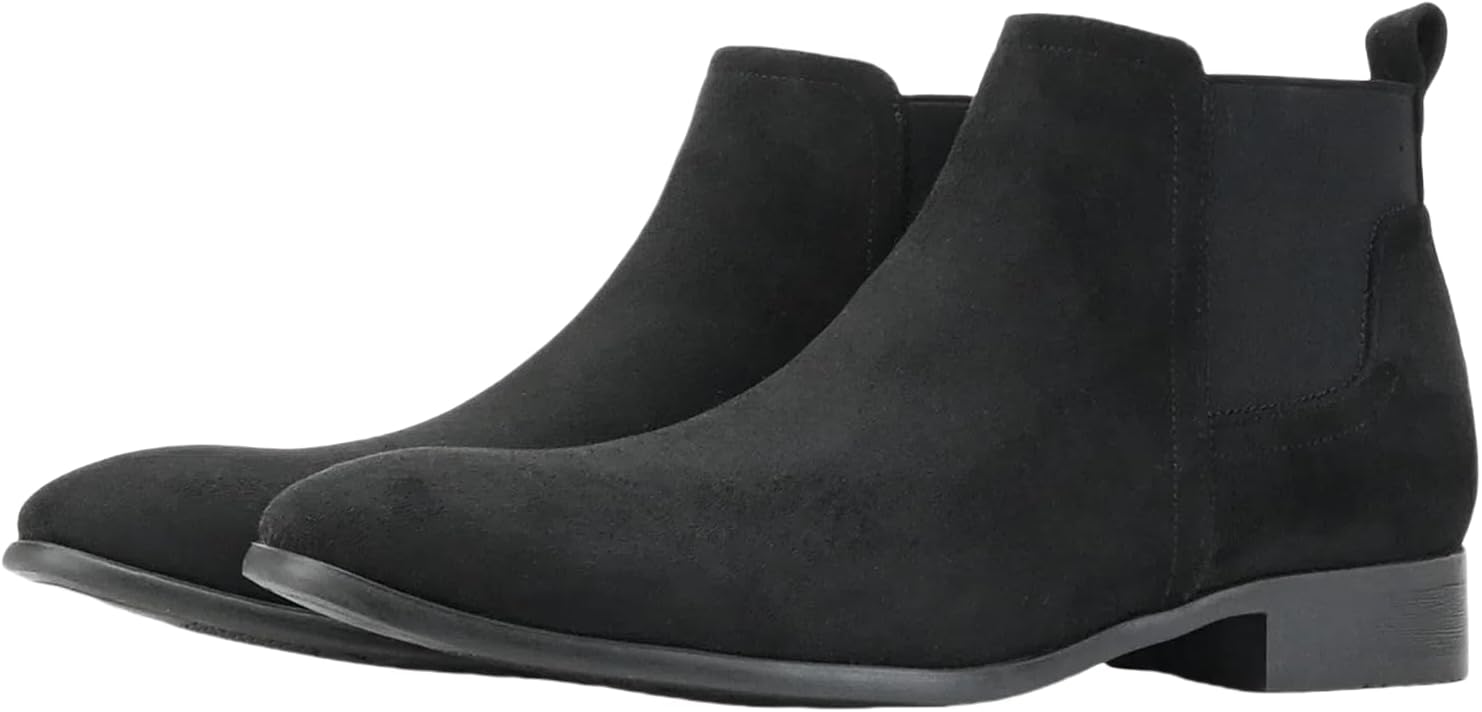 Мужские классические кожаные челси на щиколотку с заостренным носком, слипоны чукка, модные туфли на низком каблуке, деловые повседневные Abborora, черный
Мужские классические кожаные челси на щиколотку с заостренным носком, слипоны чукка, модные туфли на низком каблуке, деловые повседневные Abborora, черный