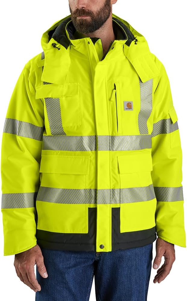 Carhartt мужская высоковидимая водонепроницаемая свободная утепленная куртка класса 3, Brite Lime
Carhartt мужская высоковидимая водонепроницаемая свободная утепленная куртка класса 3, Brite Lime